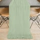 thumbnail image 1 of Camino de mesa de gasa plisada estilo americano | Decoración rústica para bodas | Tela de gasa plisada ligera y elegante | Decoración versátil para cenas festivas, 1 of 5