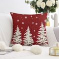 thumbnail image 5 of Merry Christmas Pine Tree Snowflake Throw Pillow Covers Modern Throw Pillow Case 4 Pack Fashion Pillow Cover for Room Home Patio Bedroom Livingroom, 5 of 7