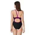 thumbnail image 2 of Traje de Baño Enterizo Speedo Flyback Negro Rosa Talle 32, 2 of 3