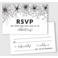 thumbnail image 1 of Inkdotpot 50 Blank RSVP Cards,RSVP Postcards No Envelopes Needed,Floral Print Response Card,RSVP For Wedding,Baby Shower,Bridal Shower, 1 of 5