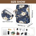 thumbnail image 3 of Haosy Accordion File Organizer Zipper Binder 500 Sheet 6-Tab Expanding File Folder Multi-Pocket 1.2 Inch 3 Ring Blue Cloud White Flower, 3 of 7