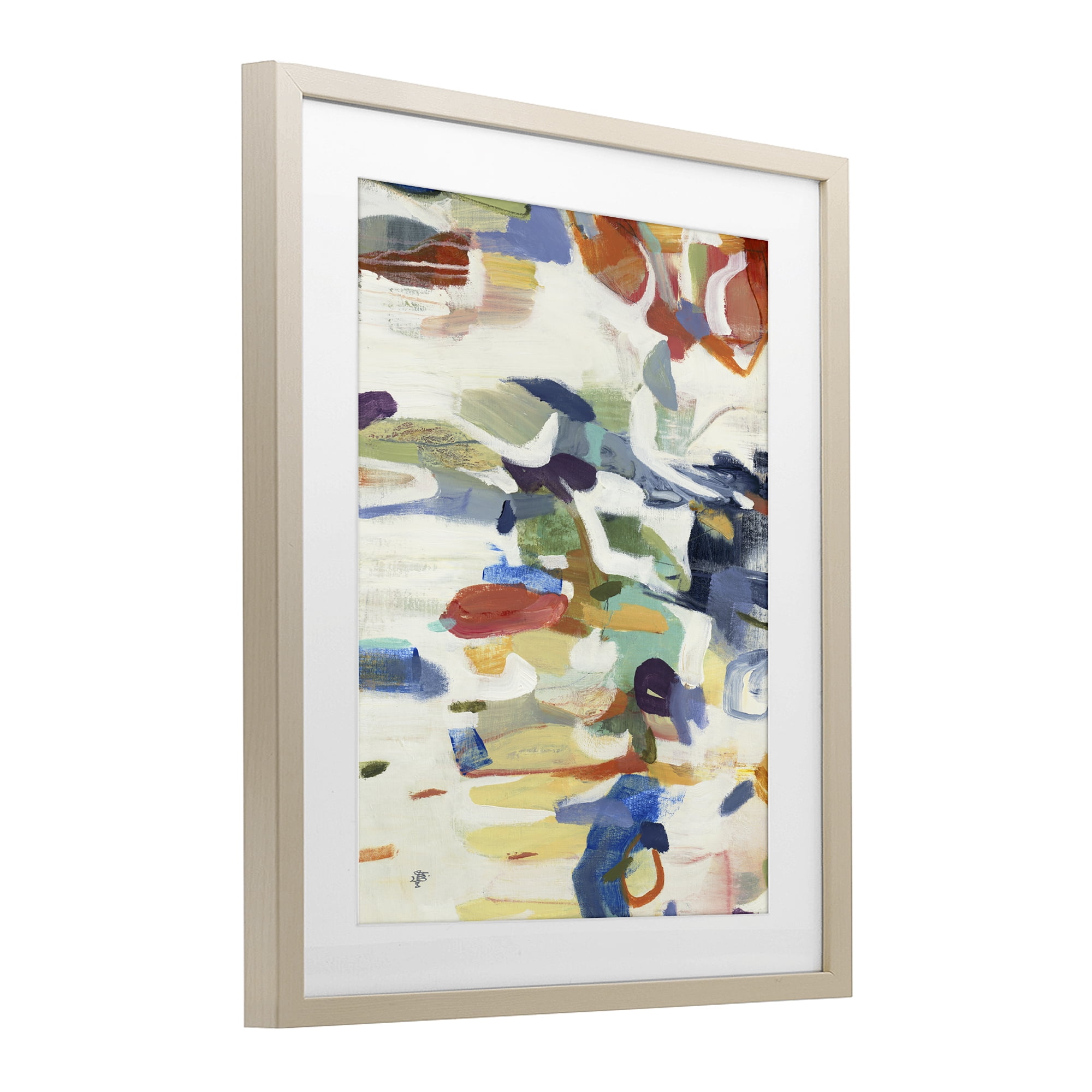 Stupell Industries Primary Hued Abstraction Birch Framed Print Under Glass, design by Lisa Ridgers
