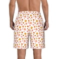 thumbnail image 3 of Kdxio 70s Retro Flowers Pattern Mens Casual Shorts - Drawstring Summer Beach Sports Shorts for Men, 3 of 5