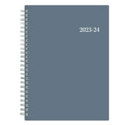 2023-24 Weekly Monthly Planner Notes, 5.875x8.625, Blue Sky, Steel Blue