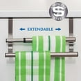 thumbnail image 6 of Kitchen Towel Holder Over Cabinet Towel Bar Rack, Expandable Double Over The Door Towel Rack for Universal Fit on Inside or Outside of Cupboard Doors , Stainless Steel, 6 of 6
