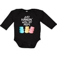 thumbnail image 3 of Inktastic Easter Hangin' with My Peeps Boys or Girls Long Sleeve Baby Bodysuit, 3 of 5