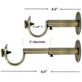thumbnail image 4 of Urbanest Adjustable Curtain Rod Bracket, 1 1/8"-1 1/4", Antique Brass, 4 of 5