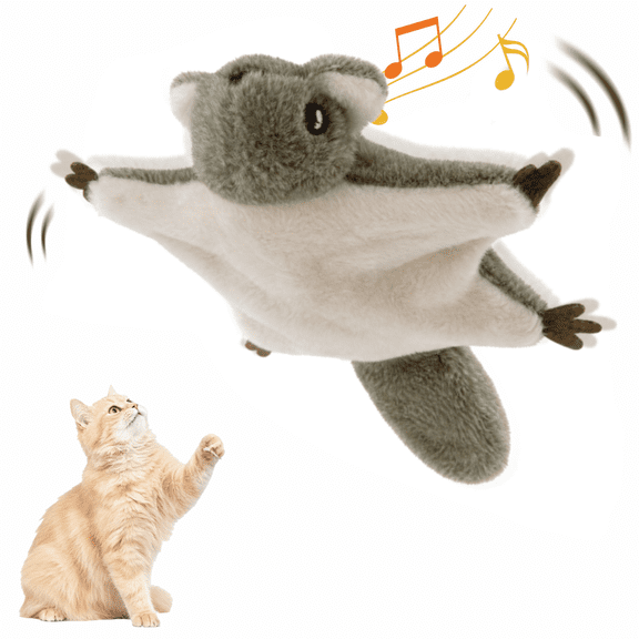 LANHUE Interactive Cat Toys for Indoor Cats, No Flying, Flapping Wings with Chirp Sound, Touch Activated Kitten Toys for Boredom, Rechargeable Kitty Supplies for Exercise