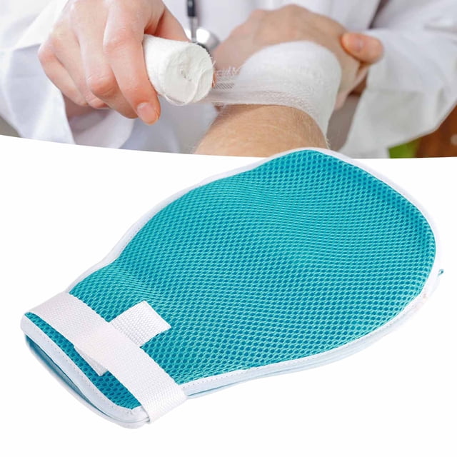Dementia Restraint Gloves, Sewing Process Composite Cloth Breathable Hand Control Mitts For Hospital For Elderly
