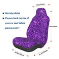 thumbnail image 2 of Picia Purple Glitter Print Waterproof Sweating Car Seat Cover for Post Gym Workout, Running, Beach and Hiking, Universal Fit Anti-Slip Bucket Seat Protector, 2 of 5