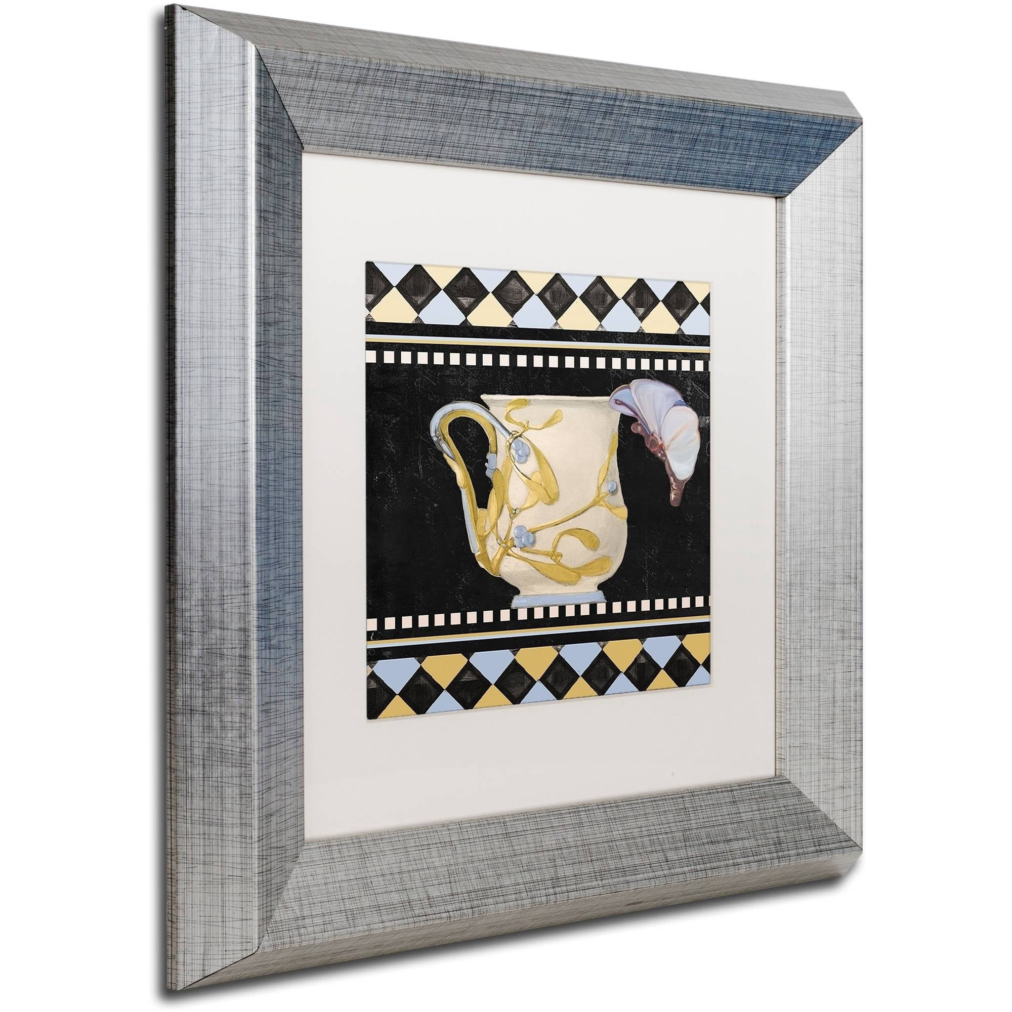 Trademark Fine Art "Bistro Nouveau I" Canvas Art by Color Bakery White Matte, Silver Frame