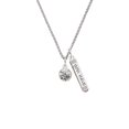 thumbnail image 2 of Delight Jewelry 10mm Clear Crystal Drop Silvertone Live the Life You Have Imagined Bar Charm Necklace, 23", 2 of 4