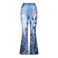 thumbnail image 4 of Womens Flare Jeans Pattern,Bell Bottom Jeans Women Floral Embroidered Jeans Stretch Flare Jean Plus Size Bell Bottoms Y2k Wide Leg Denim Pants 2024, 4 of 8