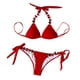 thumbnail image 1 of Conjunto de bikini para mujer con cristales de imitación y traje de baño de verano para playa S, 1 of 9