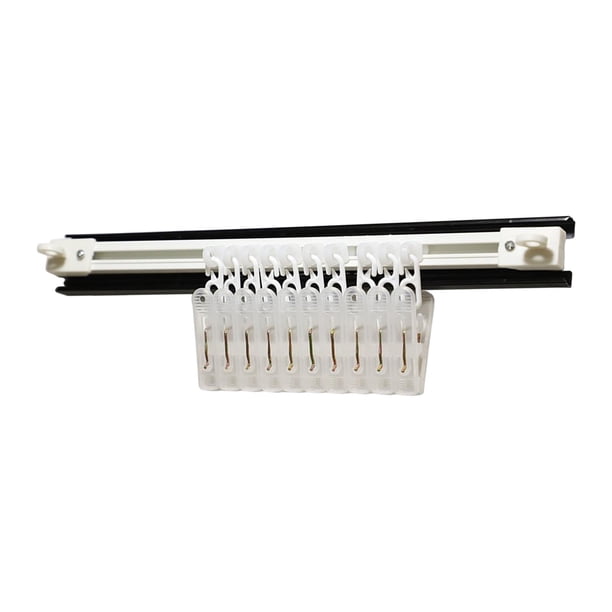 Estante de pared con 10 clips Organizador Almacenamiento ajustable Multifuncional para 40cm
