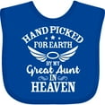 thumbnail image 3 of Inktastic Handpicked for Earth by My Great Aunt in Heaven Boys or Girls Baby Bib, 3 of 4