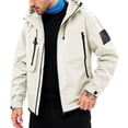 thumbnail image 3 of PNTUTB Men's Full Zip Hooded Drawstring Jacket Fashion Casual Loose Comfort Lightweight Waterproof Windbreaker Outdoor Sporty Coat with Zip Pockets, 3 of 6