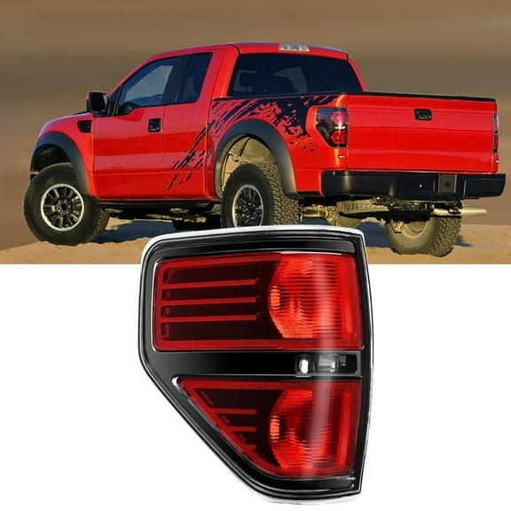 Nilight Driver Side Taillight Assembly for 2009 2010 2011 2012 2013 2014 Ford F-F150 F150 Pickup Truck Right Side Rear Lamp Replacement OE Style Red Housing Tail lamp