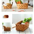 thumbnail image 5 of Hand Woven Wood Chip Storage Basket Flower Baskets For Plantable Plants Crafts Decoration Basket, 5 of 9