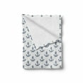 thumbnail image 2 of Anchor Soft Flannel Fleece Blanket, Hand Drawn Style Anchors Sailing Cruise Trip Theme Summer Vacation Sketch Art, Cozy Plush for Indoor and Outdoor Use, 50" x 70", Dark Blue White, by Ambesonne, 2 of 6