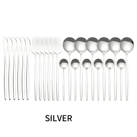 

Stainless steel tableware 24-piece set of forks and spoons
