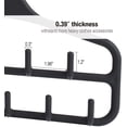thumbnail image 5 of Belt Hanger Rack Holder 2 Pack, Sturdy Belt Organizer with 360 Degree Swivel, 11 Large Belt Hooks for Closet, Non Slip Rubberized Belt Storage, Black,14 x 0.39 x 11inch, 5 of 9