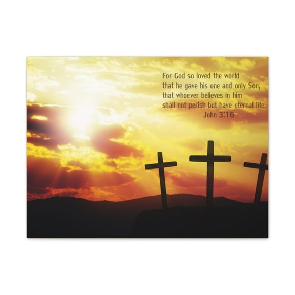 Scripture Walls John 3:16 Loved The World Bible Verse Canvas Christian Wall Art Bible Verse Print Ready To Hang Unframed
