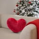thumbnail image 4 of Cojín decorativo navideño | Detalles en rojo menta y blanco • Forma de corazón de felpa • Cojín bordado para sofá festivo • Material de pelo duradero | Soporte lumbar festivo para sala de estar y, 4 of 5