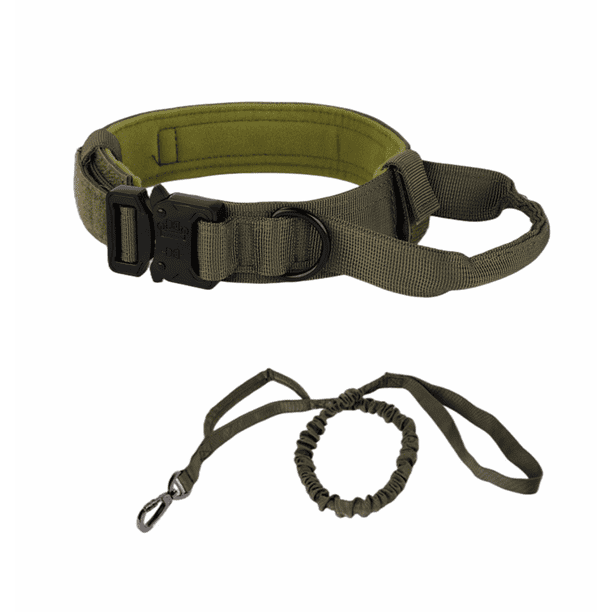LAKWAR Tactical Dog Collar and Leash Set, Adjustable Military Training