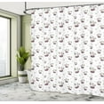 thumbnail image 4 of Ambesonne Animal Shower Curtain, Bear Koalas Pattern Circles, 69"Wx84"L, White Mauve Taupe, 4 of 4