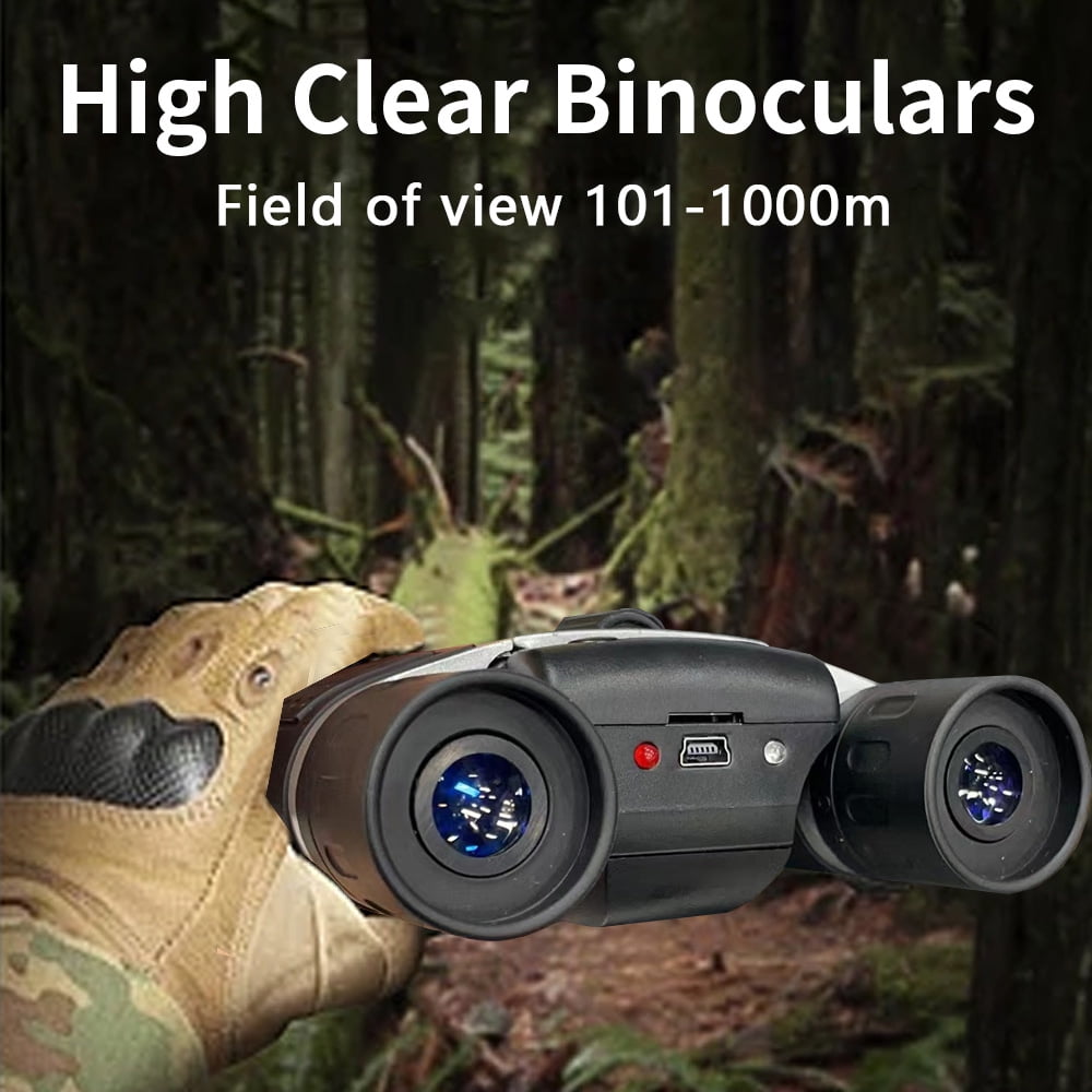 Digital Binoculars with Camera & Video Recording 10x Zoom High Clear CMOS Night Vision Portable Camera Binoculars for Adults