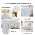 thumbnail image 4 of Flymme Boho Comforter Set King Size Bed in a Bag 7 Pieces Shabby Chic Bedding Farmhouse Soft Microfiber White Bed Set for All Seasons, 4 of 8