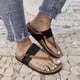 thumbnail image 5 of Sandalias de mujer, zapatos frescos de verano, zapatos de playa, sandalias de pellizco de estilo romano de tacón plano Wmkox8yii hj789, 5 of 6