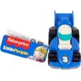thumbnail image 2 of Fisher-Price Little People Wheelies Race Car - GMJ21 ~ Blue #3 Grand Prix Racer, 2 of 5