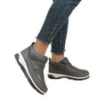 thumbnail image 4 of VKEKIEO Women'S Winter Boots Round Toe Low Heel Walking Shoes Slip-On Gray Womens Winter Boots, 4 of 8