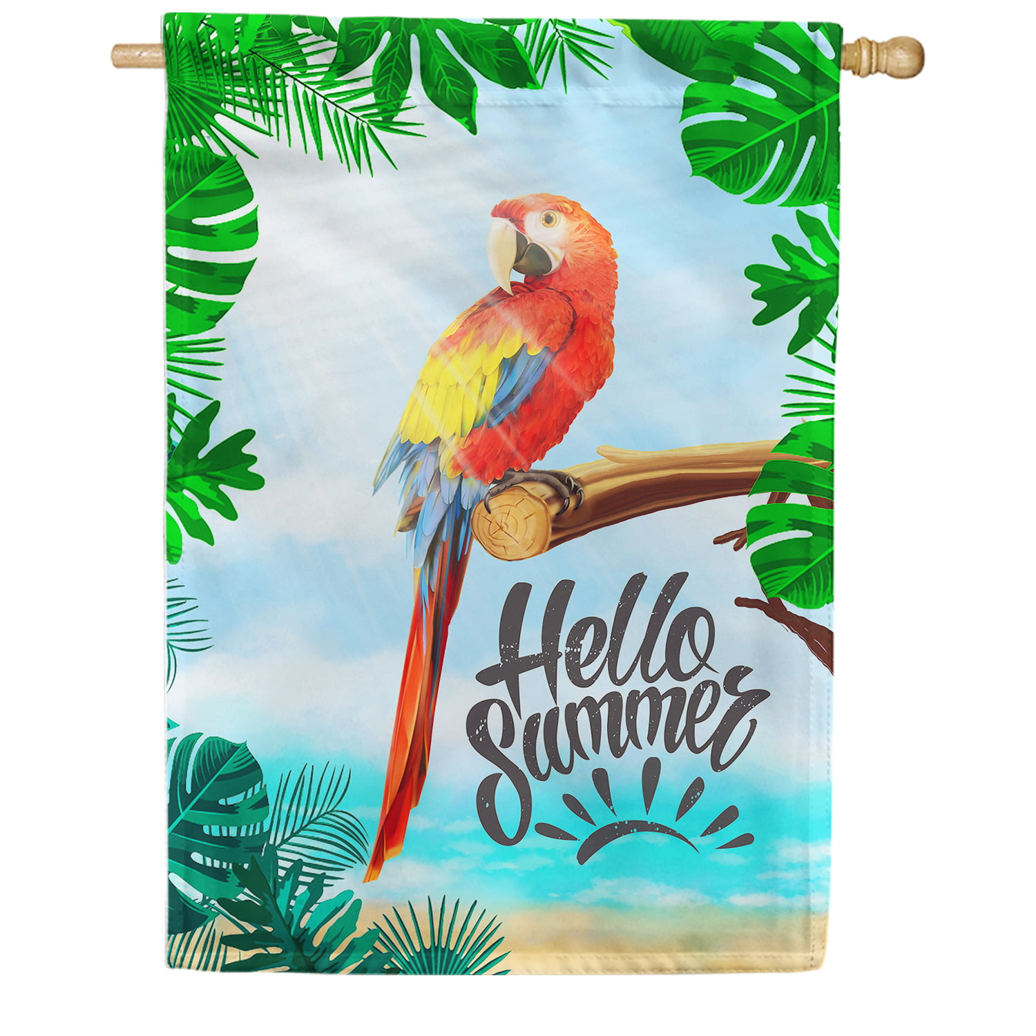 Toland Exotic Tropical Birds 28 x 40 Toucan Macaw Parrot House Flag 