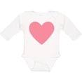 thumbnail image 3 of Inktastic Pink Valentine's Day Heart Boys or Girls Long Sleeve Baby Bodysuit, 3 of 5