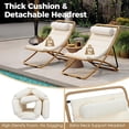 thumbnail image 5 of WAWOKV 2-Piece Outdoor Folding Chair, Rattan-Wrapped Patio Chair with 2-Position Adjustable Backrest, Thick Cushion & Detachable Headrest for Poolside, Beach, Backyard, Deck and Camping, 5 of 8