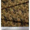 thumbnail image 3 of Soimoi Silk Fabric Chestnut Leaves Printed Fabric 1 Yard 42 Inch Wide, 3 of 3