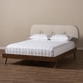 thumbnail image 3 of Carson Carrington  Floro Mid-century Modern Platform Bed Beige Queen, 3 of 5