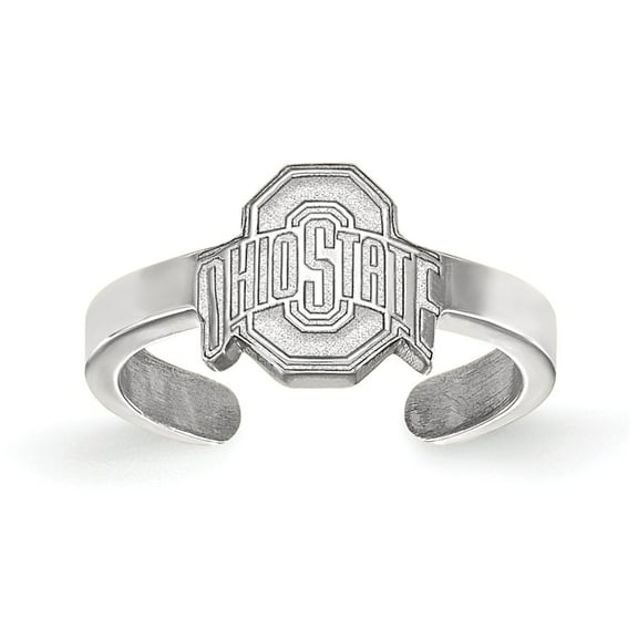 White Sterling Silver Ring Band Ohio NCAA State University