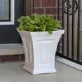 thumbnail image 5 of Mayne Cambridge 15"x 15"x 18" Tall Square White Self-Watering Polyethylene Planter, 5 of 6