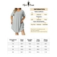 thumbnail image 6 of Unique Bargains Women's Plus Size V Neck Lace Trim Hem Loose Nightgown Sleepwear Pajamas 4X Light Gray, 6 of 6