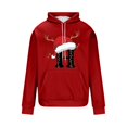 thumbnail image 4 of Yteetum Christmas Hoodies for Men Oversized Christmas Letter Print Drawstring Pullover Hooded Sweatshirts Mens Casual Christmas Graphic Print Loose Long Sleeve Hoodies Xmas Holiday Hooded Sweatshirt, 4 of 5