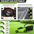 NiamVelo Electric 13 12-Amp Corded Electric Push Walk-Behind Lawn Mower, 3-Position