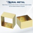 thumbnail image 3 of Uxcell 2 Pcs Cubierta de Pie de Mueble de Latón, 1.85 x 1.97 x 1.18 Pulgadas, Cubiertas de Patas de Muebles Cuadradas Doradas para Proteger el Suelo de Sillas, Mesas, Sofás, Camas, 3 of 6