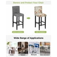 thumbnail image 3 of Farmhouse Pink Floral Bar Stool Covers Set of 2, Spring Vintage Botanical Flowers Stretch Washable Bar Chair Covers with Backs, Removable Pub Counter Height Chair Cover for Kitchen Dining Room Cafe, 3 of 7