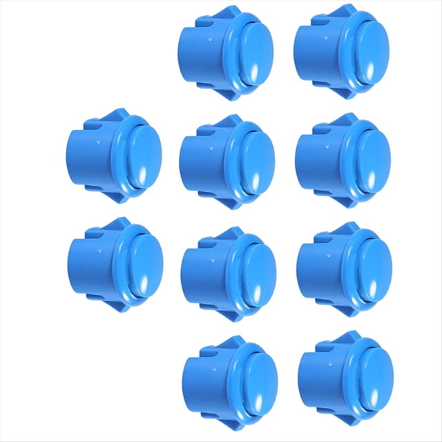 10 Pcs Arcade Buttons 30Mm Responsive Arcade Buttons for Gaming Enthusiasts Blue