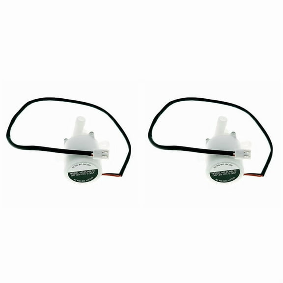 2X ZLWB-12 HZB-12A/25BF Household Small Ice Maker Water Pump for HZB-50/HZB-80/HZB-13F Ice Maker Machine DC12V 0.3A,2 x Water Pump(Sticker style is random, cannot be specified),White