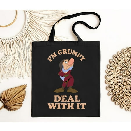 vintage I m Grumpy Deal With It Funny Grumpy Graphic Vintage Men s Short Sleeve Tote Bag-TH14501
